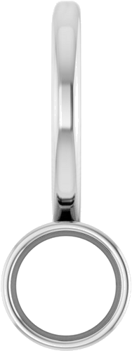 Pakabukas „Bezel-Set Solitaire Charm“ 585 Baltojo Aukso Round 3.5mm (1)