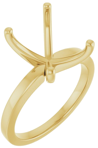 Sužadėtuvių Žiedas „Solitaire“ 14k yellow gold Emerald 11mm x 9mm (1)