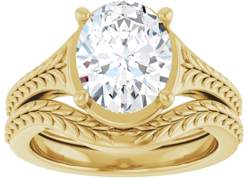 Sužadėtuvių Žiedas „Solitaire“ 14k yellow gold Oval 10mm x 8mm (8)
