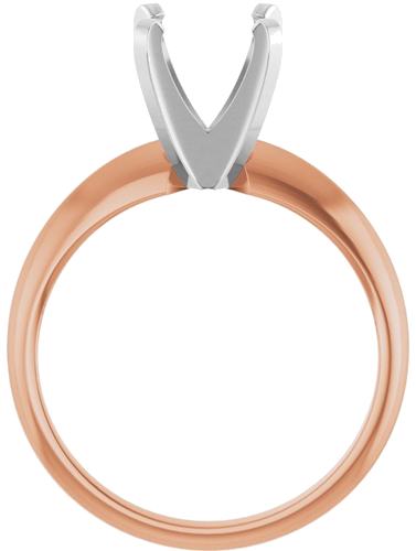 Sužadėtuvių Žiedas „Lightweight Solitaire“ 14k rose/white gold Round 7.8mm x 8.6mm (2)