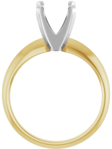 Sužadėtuvių Žiedas „Lightweight Solitaire“ 14k yellow/white gold Round 7.8mm x 8.6mm (2)