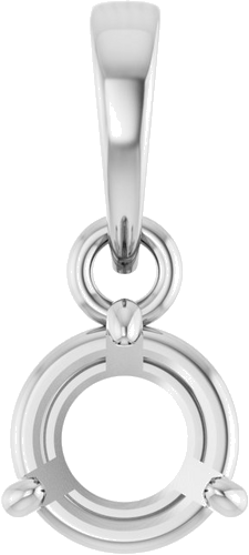 Pakabukas „Round 3-Prong“ 14k white gold Round 5.5mm (1)
