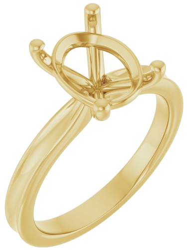 Sužadėtuvių Žiedas 14k yellow gold Elongated Cushion 10mm x 8mm (1)