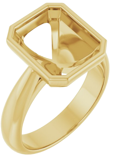 Sužadėtuvių Žiedas „Bezel-Set Solitaire“ 14k yellow gold Emerald 11mm x 9mm (1)