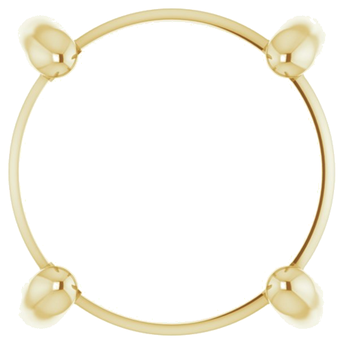 Pakabukas „Round 4-Prong Cabochon“ 585 Geltonojo Aukso Round 6mm (1)