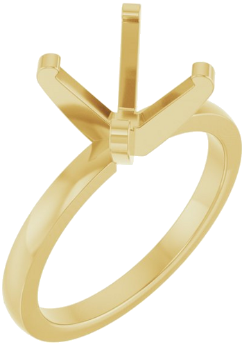 14K Yellow 8.7 mm Round 4-Prong Engagement Ring Mounting (1)