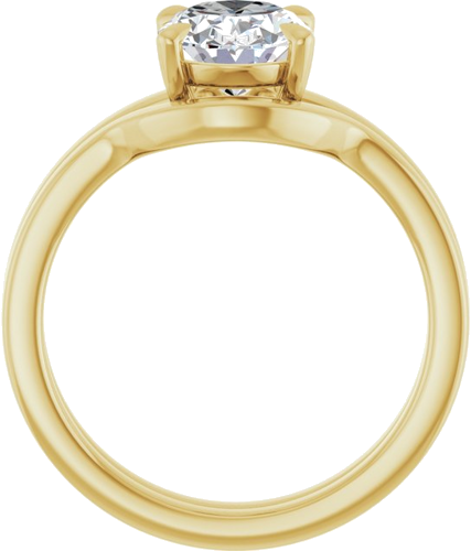 Sužadėtuvių Žiedas „Claw-Prong Solitaire“ 14k yellow gold Oval 9mm x 7mm (7)