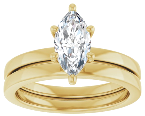 Sužadėtuvių Žiedas „Solitaire“ 14k yellow gold Marquise 10mm x 5mm (8)