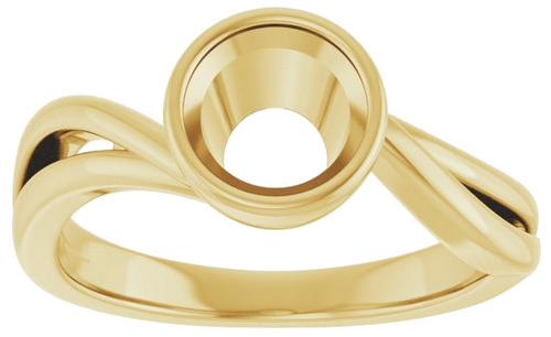 Sužadėtuvių Žiedas „Bezel-Set“ 14k yellow gold Round 6.5mm (3)