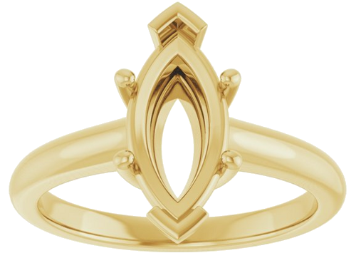 Sužadėtuvių Žiedas „V-End Prong“ 14k yellow gold Marquise 12mm x 6mm (3)