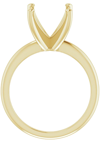 14K Yellow  11 mm Round Solitaire Engagement Ring Mounting (2)