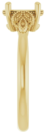 14K Yellow 8x6 mm Oval Solitaire Engagement Ring Mounting (4)