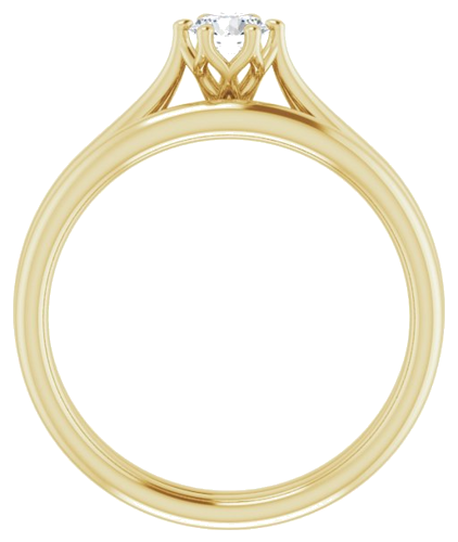 Sužadėtuvių Žiedas „Cathedral-Style Solitaire“ 18k yellow gold Round 4.1mm (7)