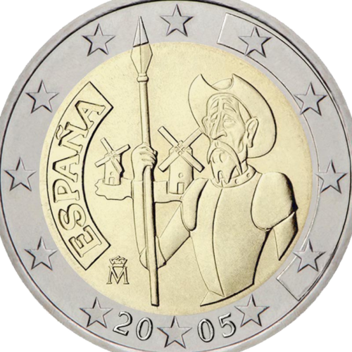 2005 Ispanija Don Kichotas 2 eurų moneta (2)