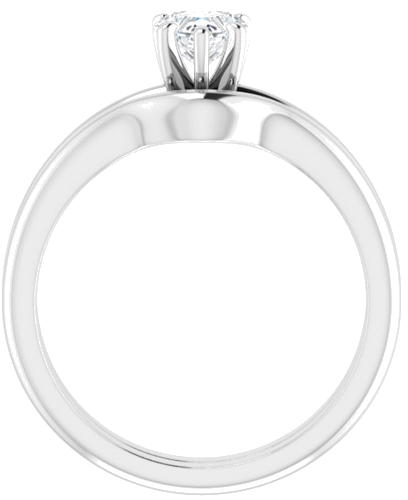 Platinum  5x5 mm Heart Solitaire Engagement Ring Mounting (7)