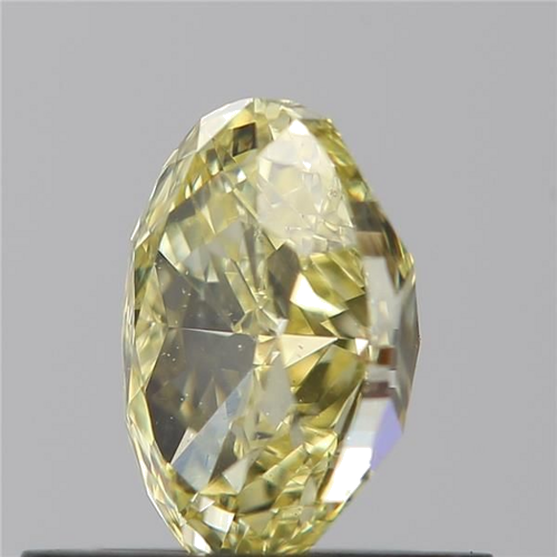 0.63 carat Fancy  Yellow-VS2 Natūralus Oval Deimantas (1)