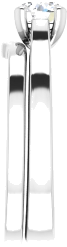 Sužadėtuvių Žiedas 14k white gold Round 5.5mm (9)