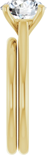 Sužadėtuvių Žiedas „Solitaire“ 585 Geltonojo Aukso Round 8.2mm (9)