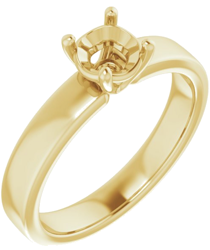 Sužadėtuvių Žiedas „Solitaire“ 14k yellow gold Round 5.5mm (1)