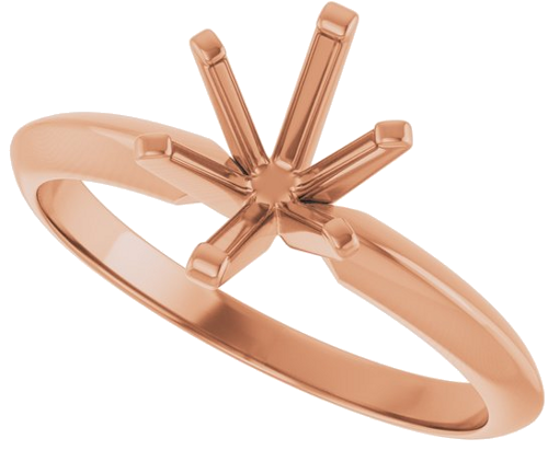 Sužadėtuvių Žiedas „Solitaire“ 585 Rožinis Aukso Oval 8mm x 6mm (5)