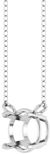 Pakabukas „Solitaire“ 14k white gold Round 6.5mm (2)