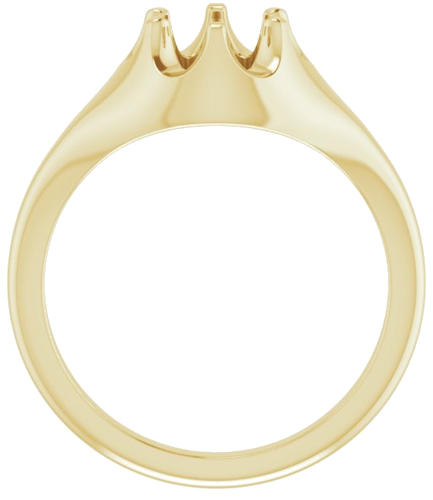 Sužadėtuvių Žiedas „Belcher Solitaire“ 417 Geltonojo Aukso Round 6mm (2)