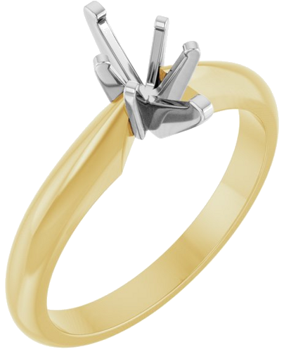 Sužadėtuvių Žiedas „Solitaire“ 14k yellow/white gold Marquise 8mm x 4mm (1)