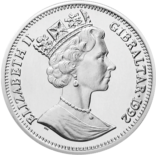 10 Pounds 1992 Gibraltar Silver Coin (1)