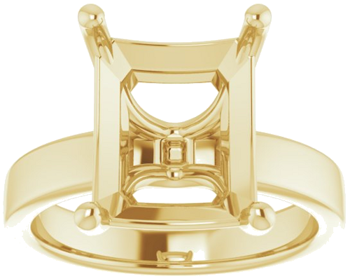 Sužadėtuvių Žiedas „Solitaire“ 14k yellow gold Emerald 12mm x 10mm (3)