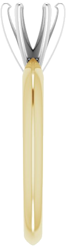 Sužadėtuvių Žiedas „Light Solitaire“ 585 Baltojo Ir Geltonojo Aukso Round 5.4mm x 5.7mm (4)