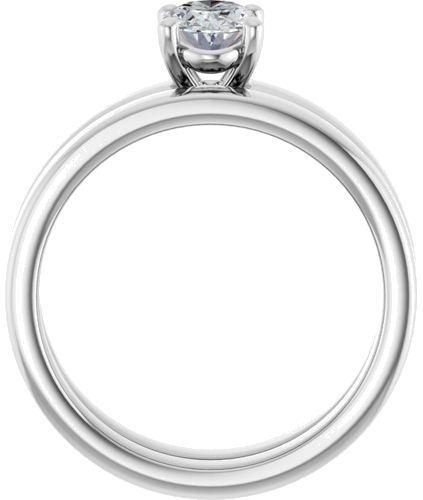 Sužadėtuvių Žiedas „Solitaire“ 925 Sidabro Oval 7mm x 5mm (7)