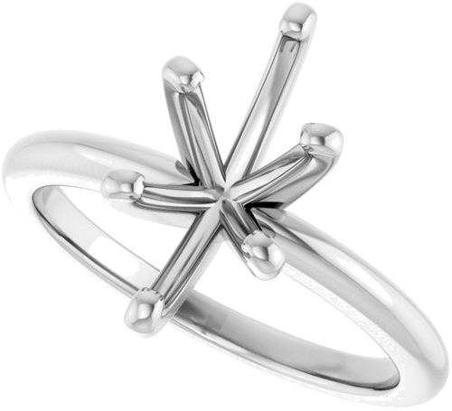 14K White  12x6 mm Marquise Solitaire Engagement Ring Mounting (5)