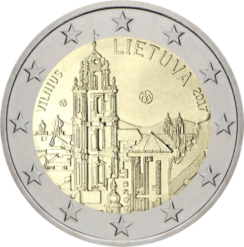 2017 Lithuania Vilnius 2 euro coin (1)