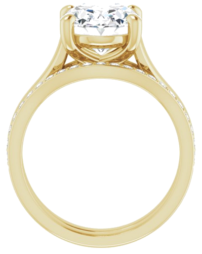 Sužadėtuvių Žiedas „Solitaire“ 585 Geltonojo Aukso Oval 11mm x 9mm (7)