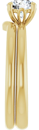 14K Yellow 5.8 mm Round Solitaire Engagement Ring Mounting (9)