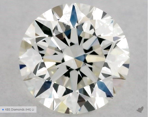 0.5 carat J-VVS2 Excellent cut Natūralus Round Deimantas (1)