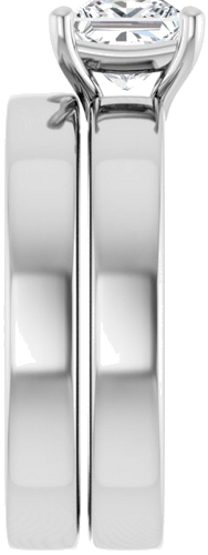 Sužadėtuvių Žiedas „Solitaire“ 950 Platinos Square 5.5mm (9)