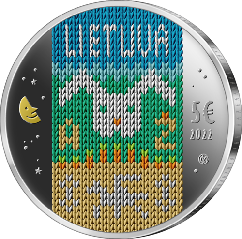 2022 Lietuva Zuikis Puikis 5 eurų sidabrinė moneta (2)