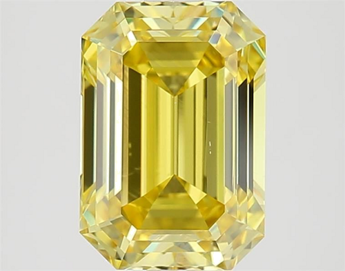 2.38 carat Fancy Vivid Yellow-VS2 Natūralus Emerald Deimantas (1)