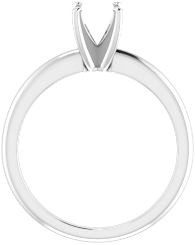 Sužadėtuvių Žiedas „Solitaire“ 750 Baltojo Aukso Round 6mm (2)