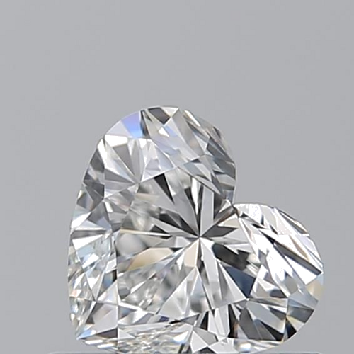 0.53 carat F-VVS1 Natūralus Heart Deimantas (1)