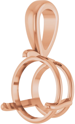 Pakabukas „Solitaire“ 10k rose gold Round 11mm (2)
