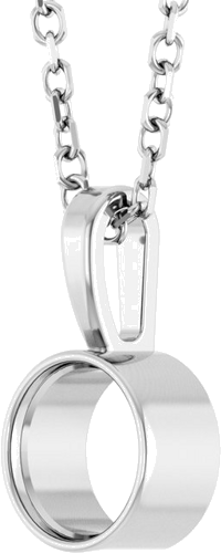 Pakabukas „Bezel-Set Solitaire“ 14k white gold Round 5mm (2)