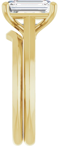 14K Yellow 9x7 mm Emerald Solitaire Engagement Ring Mounting (9)