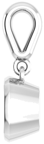 Pakabukas „Bezel-Set“ 585 Baltojo Aukso Cushion 6mm (3)