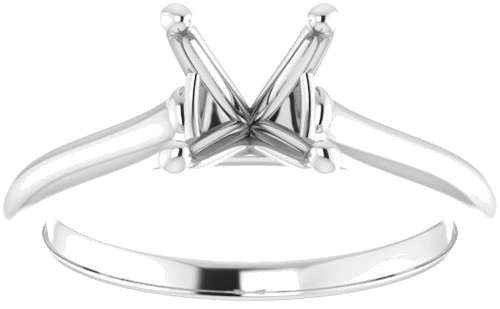 Sužadėtuvių Žiedas „Solitaire“ 585 Baltojo Aukso Round 7mm (3)