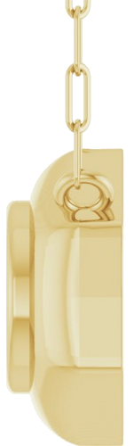 Pakabukas „Bezel-Set Solitaire“ 14k yellow gold Round 7mm (3)