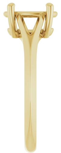 Sužadėtuvių Žiedas „Solitaire Split Shank“ 10k yellow gold Oval 9mm x 7mm (4)