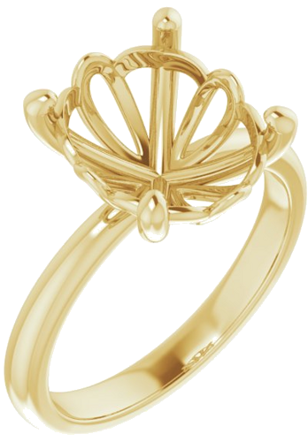 Sužadėtuvių Žiedas 14k yellow gold Oval 12mm x 10mm (1)