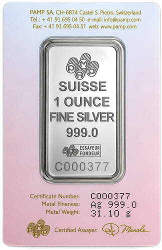 1 oz инвестиционный серебряный слиток «Вечная любовь» PAMP (4)